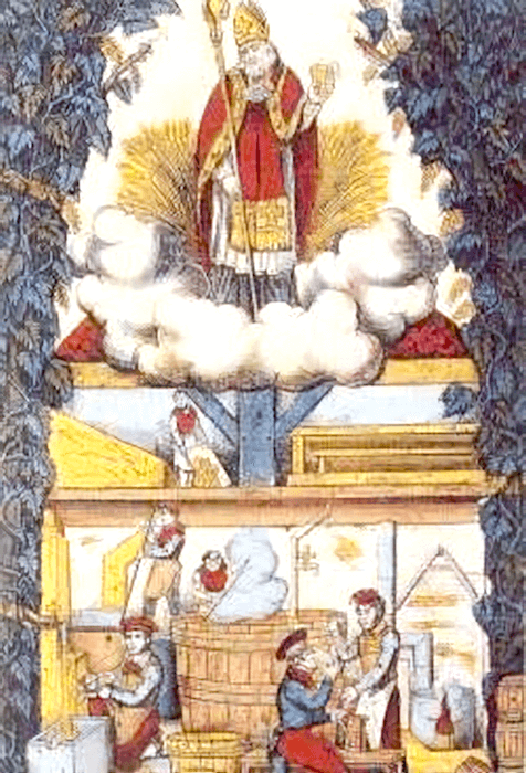  Tableau représentant saint Arnould, patron des brasseurs lorrains