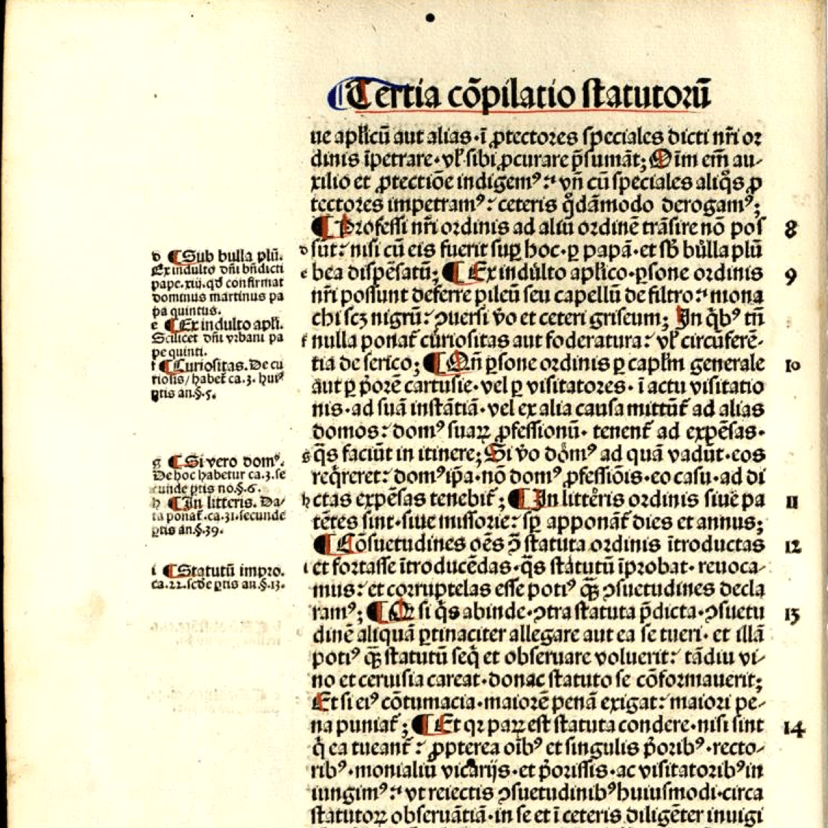 Ci-dessus, les Consuetudines Cartusiae (Coutumes de la Chartreuse), écrites et mises en forme par le frère prieur Guigues le Chartreux