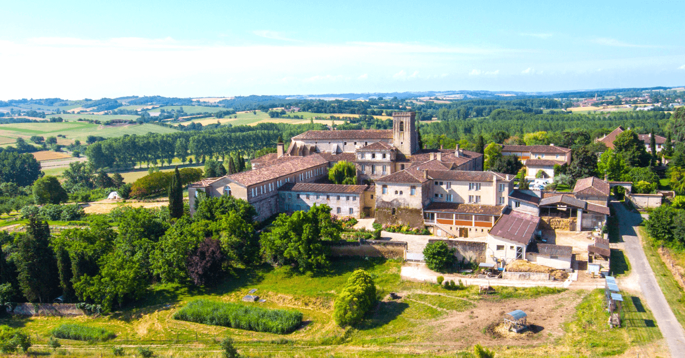 Vue Aérienne Abbaye Sainte-Marie de Boulaur