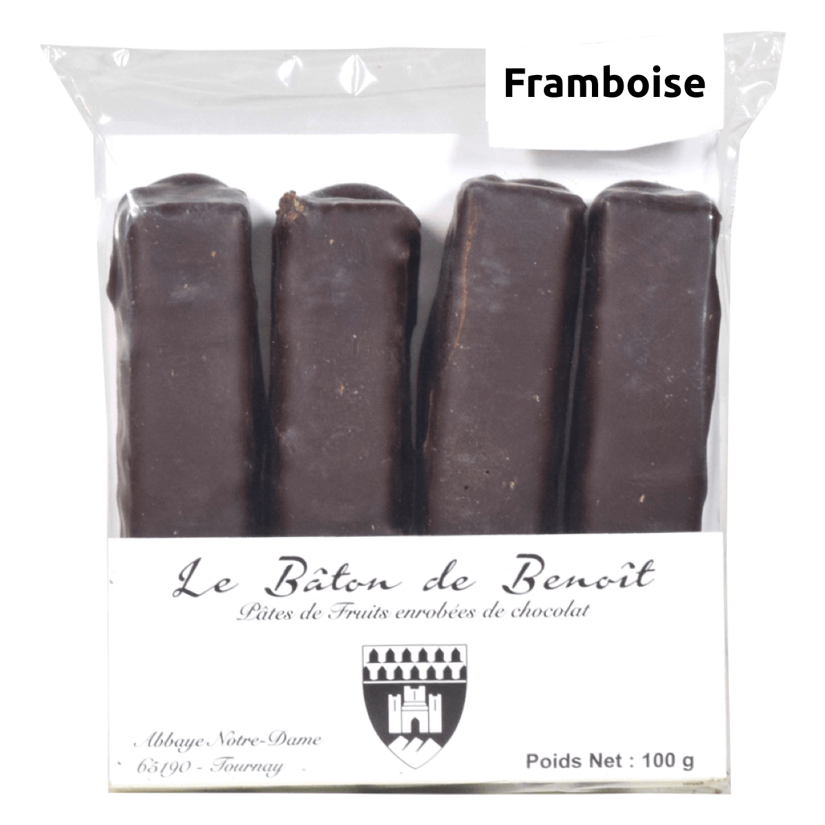 Pâtes de fruits enrobées de chocolat - Abbaye de Tournay (4 parfums)