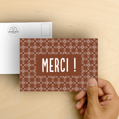 Opération Spéciale Divine Box & Abbaye de Bonneval : chocolat - Carte Postale à envoyer à l'abbaye