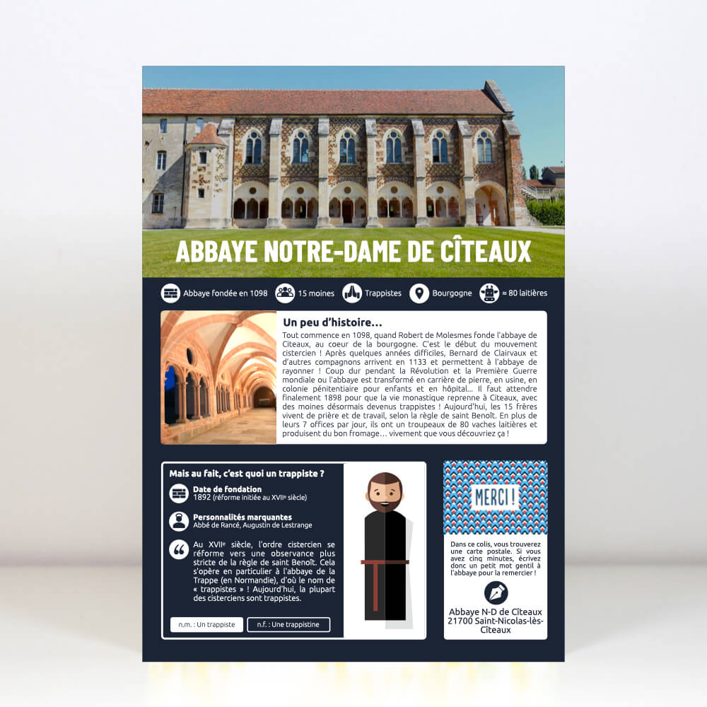 Opération Fromage : Abbaye de Cîteaux et Divine Box - Contenu du Colis
