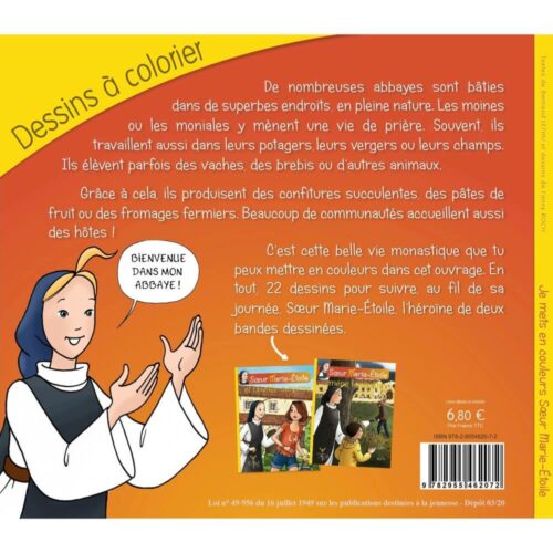 Album à colorier - Sœur Marie-Étoile - Dernière de couverture - Divine Box