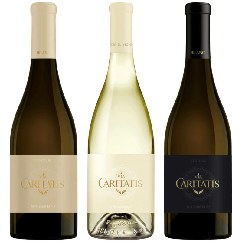 Coffret Vins : 1 Vox blanc + 1 chardonnay + 1 Lux blanc - Abbaye du Barroux - Divine Box