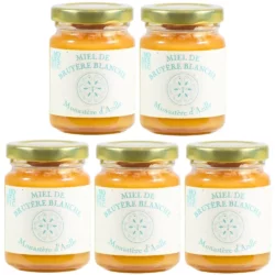 Lot 1BIS - 5 petits miels de Bruyère Blanche - Opération spéciale - Monastère de la Mère de Dieu d'Azille - Divine Box