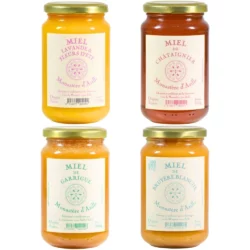 Lot Miels “Découverte” (4x500g) - Chanoinesses d’Azille - Divinebox