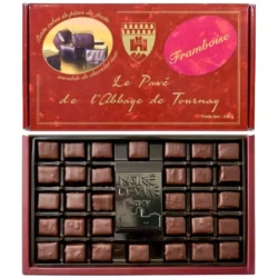 Coffret de Pâtes de fruits à la FRAMBOISE enrobées de chocolat – Abbaye de Tournay - Divine Box