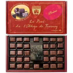 Coffret de Pâtes de fruits à la POIRE enrobées de chocolat – Abbaye de Tournay - Divine Box