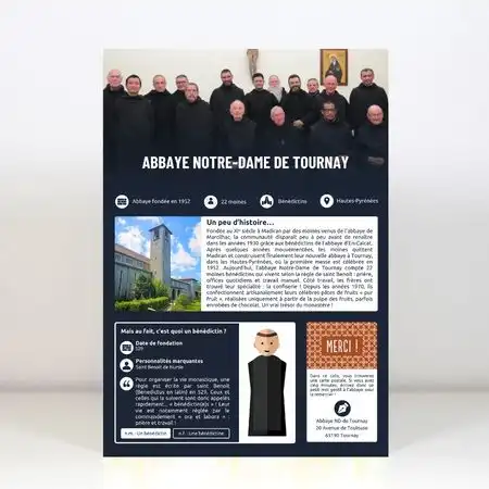 Opération Pâtes de Fruits Abbaye de Tournay - Contenu du Colis flyer