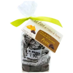 Sachet de pâtes de fruits à la POIRE enrobées de chocolat - Abbaye de Tournay - Divine Box