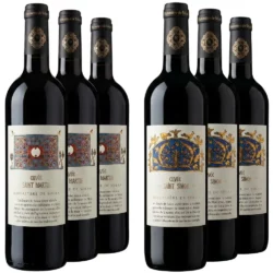 Lot de vins rouges BIO 3 Saint-Martin et 3 Saint-Simon - Monastère de Solan - Divine Box