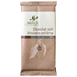 Tablette Chocolat noir aux amandes entières – Abbaye de Castagniers - Divine Box